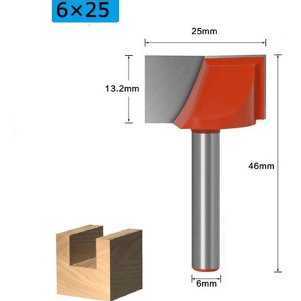 Fresa Desbaste 6x25mm Ideal Aplainar Mesa Sacrifício