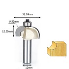 Fresa Para Tupia Meia Cana Haste 12mm X 3/4 Com Rolamento