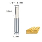 Fresa Para Tupia Reta Haste 12mm X 1/2 ( 12.7mm)