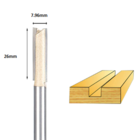 Fresa Reta Para Tupia Haste 6mm X 5/16 (8mm)
