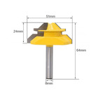 Fresa Tupia Macho Femea Encaixe 45 Graus Haste 8mm