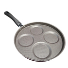 Frigideira 4 Ovos Multiuso Divisórias Antiaderente Grill Verm