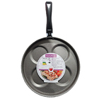 Frigideira 4 Ovos Multiuso Divisórias Antiaderente Grill Verm