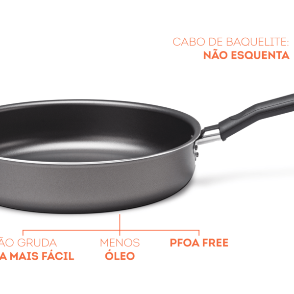 Frigideira Alta Garlic 24 X 5 5 Cm 2 L Brinox 24 X 5 5cm Verm