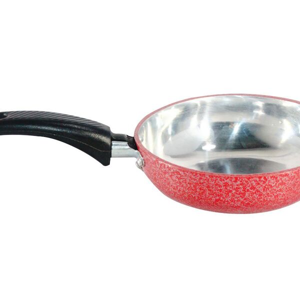 Frigideira Alumínio Craqueada Cabo Baquelite Para Ovos Vermel