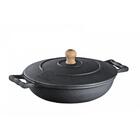 Frigideira Alumínio Fundido Craqueada Alça Meia Lua 40cm - Pr