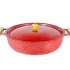 Frigideira Alumínio Fundido Craqueada Alça Meia Lua Vermelha