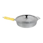 Frigideira Alumínio Fundido Polida Cabo De Madeira 24cm