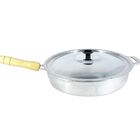 Frigideira Alumínio Fundido Polida Cabo De Madeira 28cm