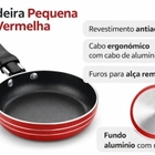 Frigideira Antiaderente 12cm Alumínio Cabo Resistente