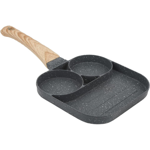 Frigideira Antiaderente 3 Em 1 Frita Ovo Hamburguer Bacon Ome