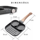 Frigideira Antiaderente 3 Em 1 Frita Ovo Hamburguer Bacon Ome