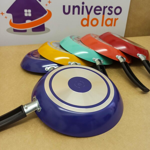 Frigideira Antiaderente 6 Camadas - 24cm - Colorida Roxo Viol