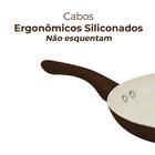 Frigideira Antiaderente Cerâmica De Indução Marrom Roma Plus