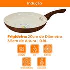 Frigideira Antiaderente Cerâmica De Indução Marrom Roma Plus