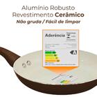 Frigideira Antiaderente Cerâmica De Indução Marrom Roma Plus