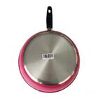 Frigideira Antiaderente Com Tampa 24cm Rosa Pigmentada