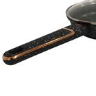 Frigideira Antiaderente De Pó De Mármore Com Tampa 22 Cm Caza