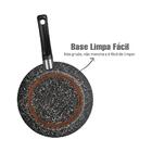 Frigideira Antiaderente Francesa 28cm Rochedo Stone Preta