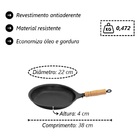 Frigideira Antiaderente Francesa De 22cm Cabo E Espátula