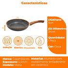 Frigideira Antiaderente Indução Viena Cinza Cerâmica 24cm - C