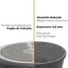 Frigideira Antiaderente Indução Viena Cinza Cerâmica 24cm - C