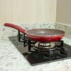 Frigideira Antiaderente Revestida Em Granito Vermelha Premium