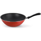 Frigideira Antiaderente Wok Multiflon Alumínio Vermelha 28cm