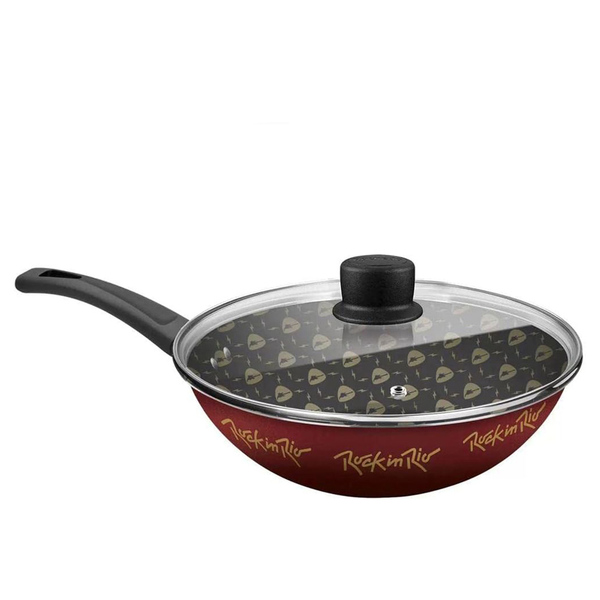 Frigideira Antiaderente Wok Rochedo Especial Rock In Rio Base
