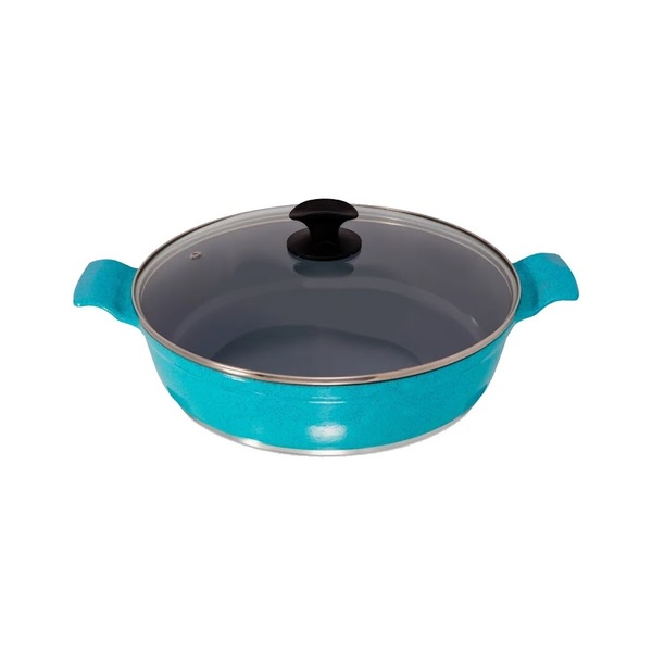 Frigideira Azul Turquesa Antiaderente Cerâmica Javali Aa30cm