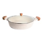 Frigideira Branca Antiaderente Marmorizada Javali Am 30cm