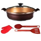 Frigideira Cereja Antiaderente Gold Talher E Luva 03 Aa 30cm