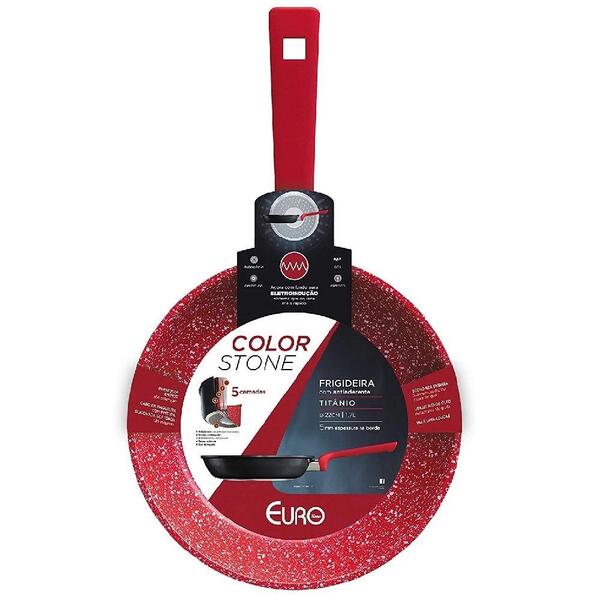 Frigideira Colorstone 22cm Titânio Alu8259-ti - Euro Home