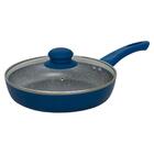 Frigideira Com Tampa Antiaderente Cerâmica 24cm Genebra Blue