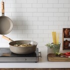 Frigideira De Aluminio, Rasa Revestida De Ceramica 28cm Bege