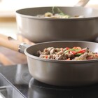 Frigideira De Aluminio, Rasa Revestida De Ceramica 28cm Bege