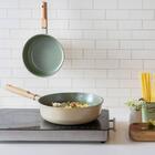 Frigideira De Aluminio, Revestido De Ceramica De 20cm Verde E