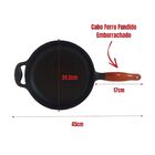 Frigideira De Ferro Fundido Cabo Ferro Emborrachado