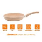 Frigideira De Indução Revestimento Antiaderente Cerâmica 24cm