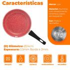 Frigideira De Indução Revestimento Antiaderente Cerâmica 24cm