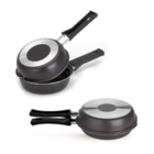 Frigideira Dupla Antiaderente Com Cabo De Baquelite Preto