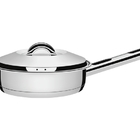 Frigideira Em Aco Inox Fundo Triplo Com Tampa E Cabo 20 Cm 2,