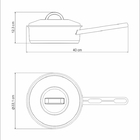 Frigideira Em Aco Inox Fundo Triplo Com Tampa E Cabo 20 Cm 2,