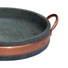 Frigideira Em Pedra Sabão Com Alça De Cobre 20 0 Cm