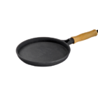 Frigideira Ferro Cabo Madeira Para Tapioca Ou Omelete 18cm