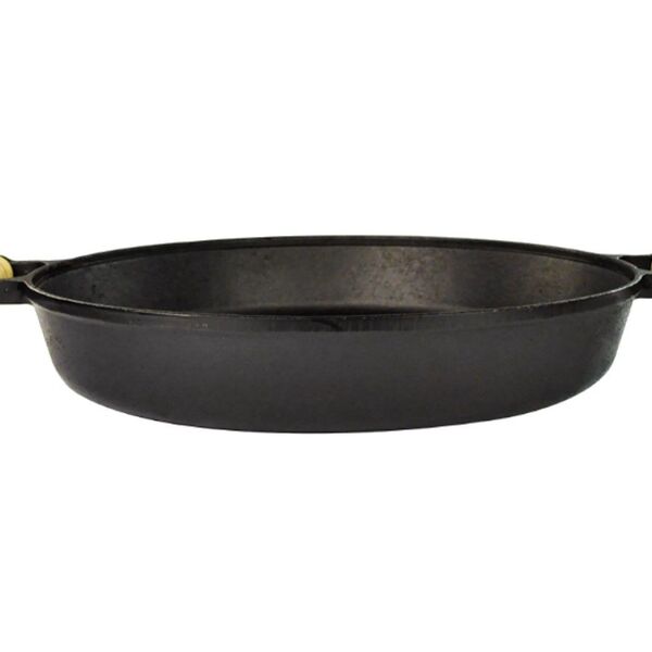 Frigideira Ferro Fundido 2 Alças Madeira Santana 36cm