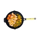 Frigideira Ferro Fundido Sem Tampa Cabo Madeira 2 1 Lts 26cm