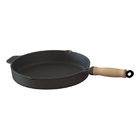 Frigideira Ferro Fundido Sem Tampa Cabo Madeira 2 1 Lts 26cm