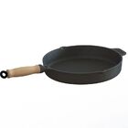 Frigideira Ferro Fundido Sem Tampa Cabo Madeira 2 1 Lts 26cm