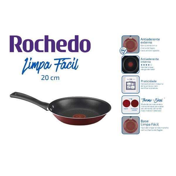 Frigideira Francesa 20cm Antiaderente Rochedo Limpa Fácil Ver